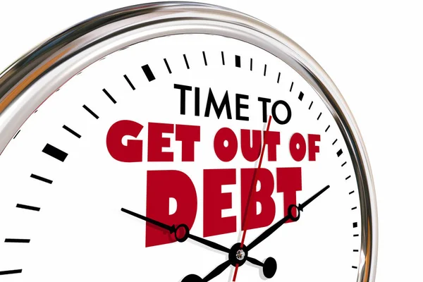 Time to Get Out of Debt Clock — Stockfoto