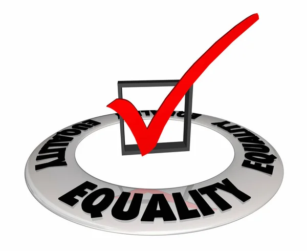 Caixa de marcação de igualdade — Fotografia de Stock