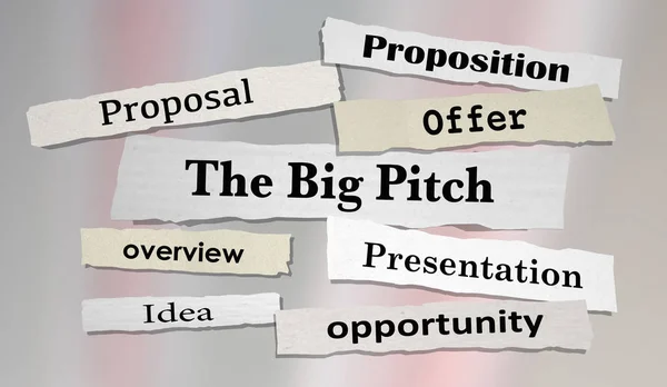 I titoli dei giornali Big Pitch — Foto Stock