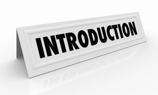 Introduction Tent Card — Stock Photo, Image