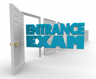 Entrance Exam Test Doors clipart