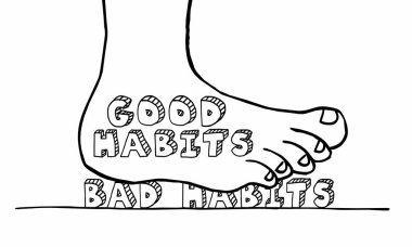 Good Vs Bad Habits  clipart