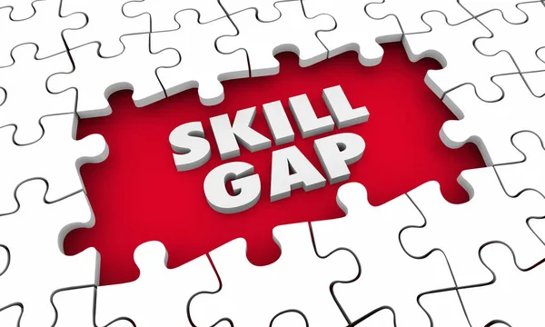 Skill Gap Puzzle — Stock Photo, Image