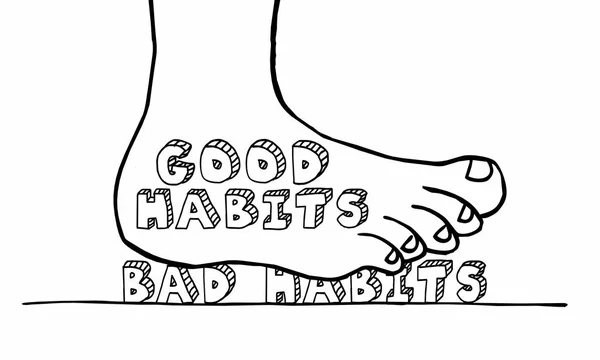 Good Vs Bad Habits — Stock Photo, Image