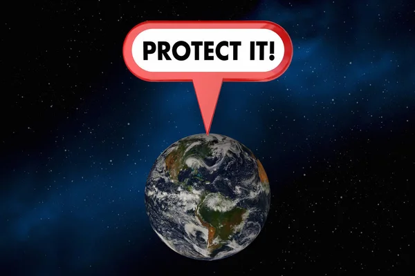 Proteja-o Planeta Terra — Fotografia de Stock