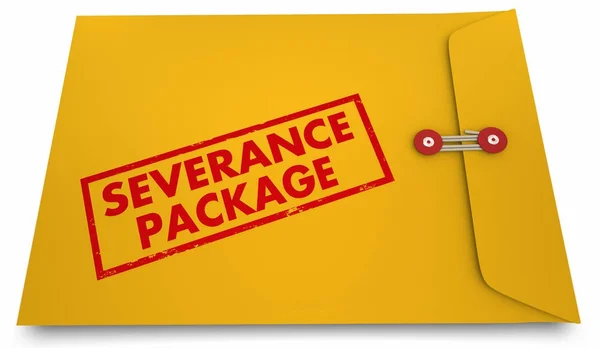 Ontslagvergoeding pakket envelop — Stockfoto