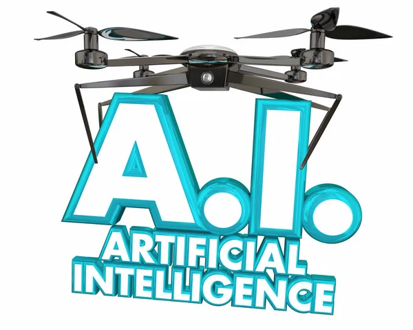 AI artificiell intelligens Drone — Stockfoto