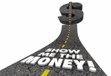 Show Me the Money Road Earning Income   clipart