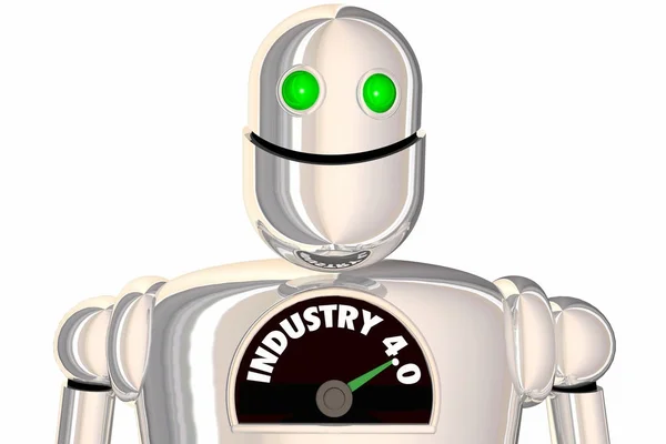 Industria 4.0 Robot AI Inteligencia artificial — Foto de Stock