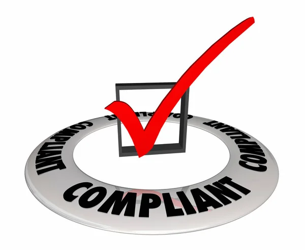 Compliant Check Box Confirmation — Stock Photo, Image