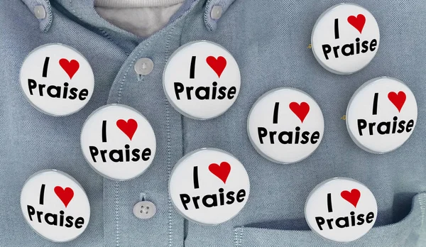 I Love Praise Buttons Compliments — Stock Photo, Image