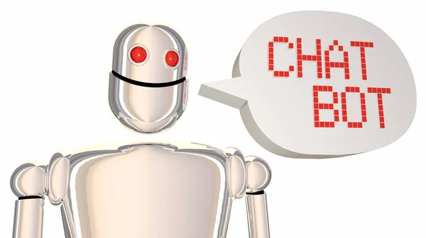 Chat Bot Automated Discussion — Stock Photo, Image