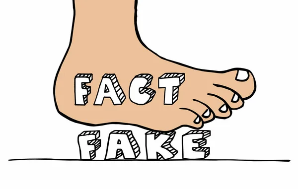 Fakta Vs Fake News nohy dupat — Stock fotografie