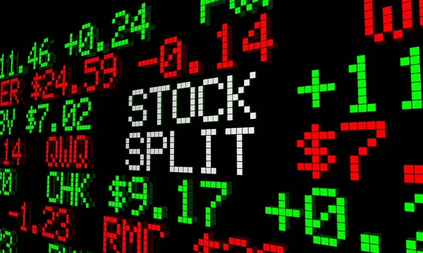 Stock Split Market Ticker precios —  Fotos de Stock