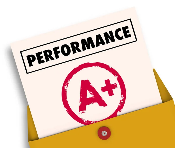 Performance Report Card Grade Review — Stock Photo, Image