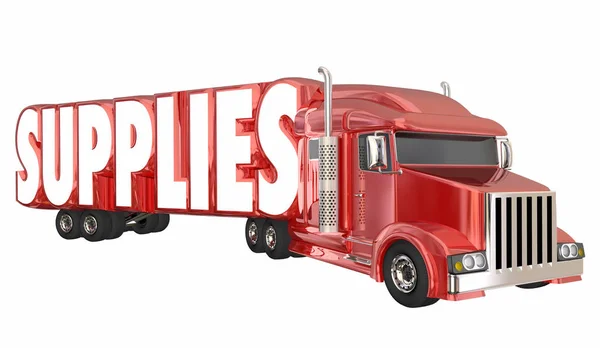 Supplies Truck Delievering Need Goods — Stok Foto