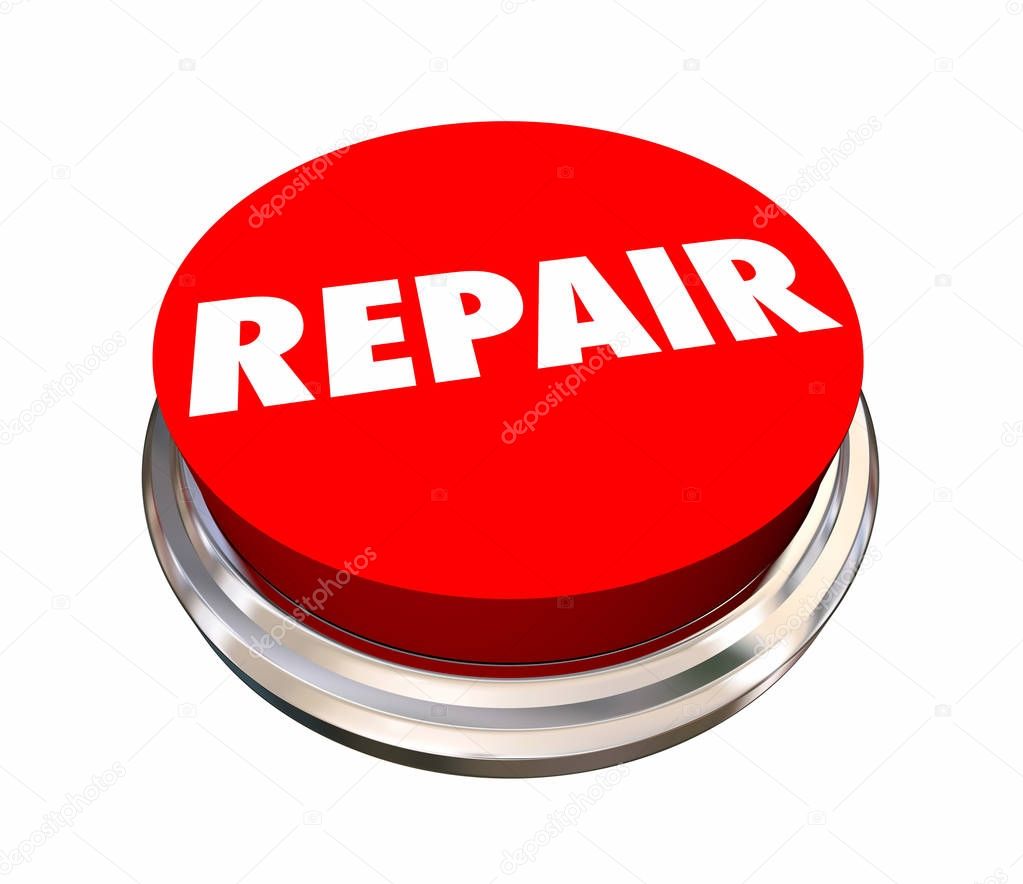 Repair Round Red Button 