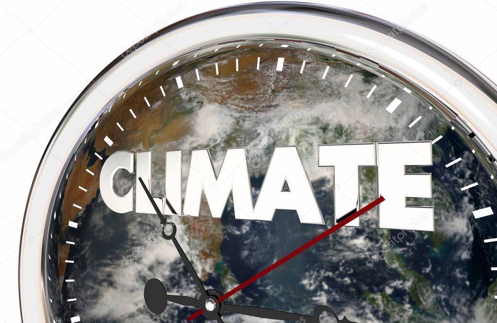 Climate Change Clock Earth Hands 