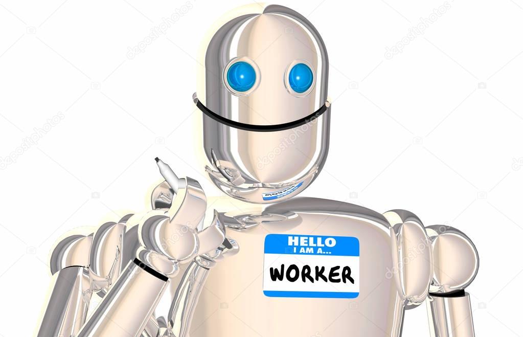 Robot Worker Automated Employee Name 
