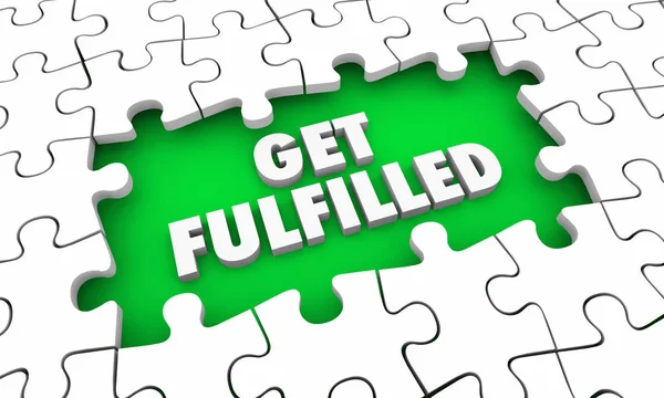 Get Fulfilled Puzzle Hole Complete Total Fulfillment — Stock Photo, Image