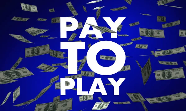 Para oynamak için ödeme hileli düşen dolar oyun sistemi — Stok fotoğraf