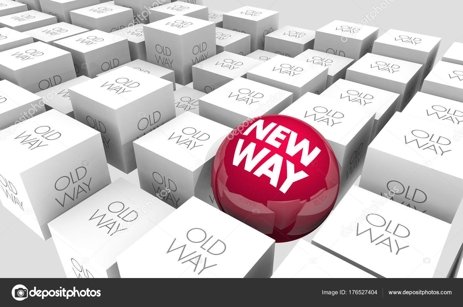 New Vs Old Way Method System Process — Stock Photo © iqoncept #176527404