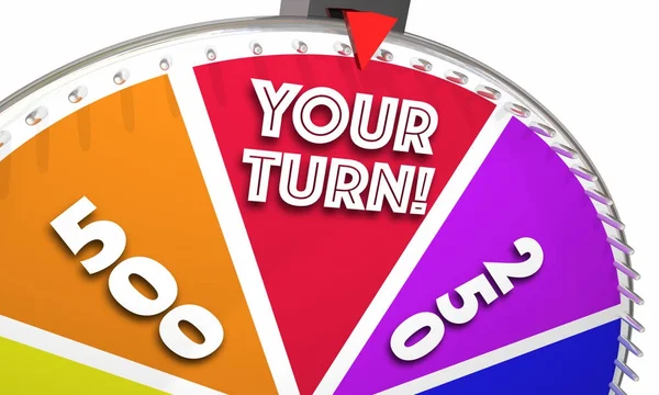 Your Turn Chance Opportunity Game Spinning Wheel — стоковое фото