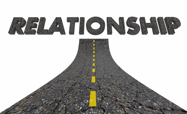 Relationship word on Road  3d Illustration — Stock Photo, Image