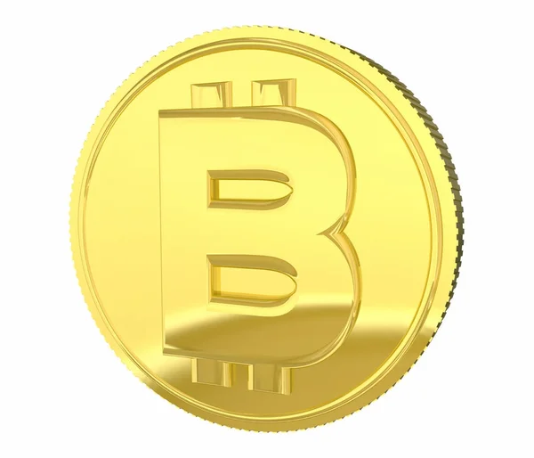 Bitcoin χρυσό κέρμα κρυπτονόμισμα — Φωτογραφία Αρχείου