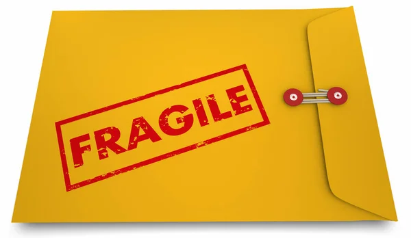 Fragile busta gialla — Foto Stock