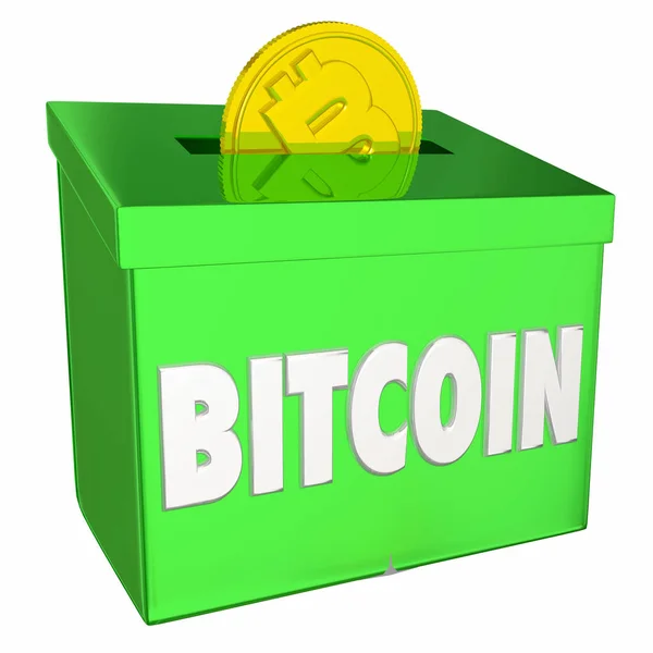 Bitcoin verzamelbox — Stockfoto