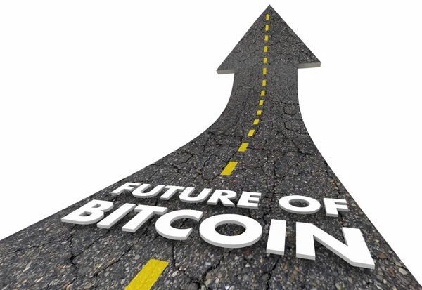 Zukunft der Bitcoin-Straße — Stockfoto