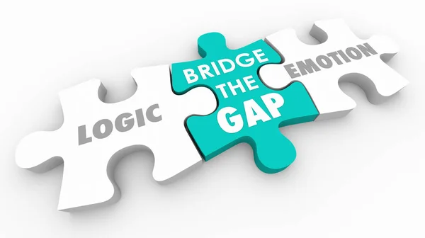 Lógica Vs Emoción Piezas — Foto de Stock