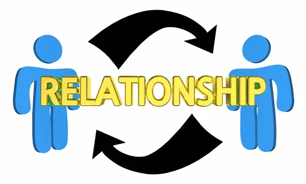 Relationship and Two People Arrows — Stock Photo, Image