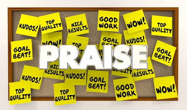 Praise Compliments Notes — Stock Photo, Image