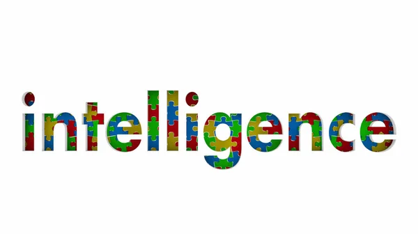 Intelligence  Puzzle Pieces — Stock Photo, Image