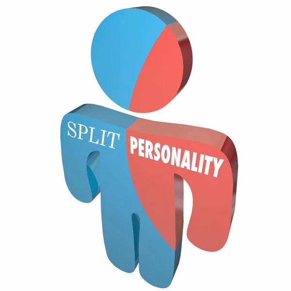 Split Personality Separate Identities — Stock Photo, Image