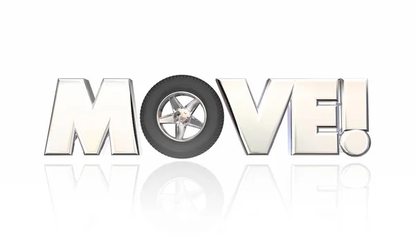 Mover la rueda rodante en el movimiento de Word — Foto de Stock
