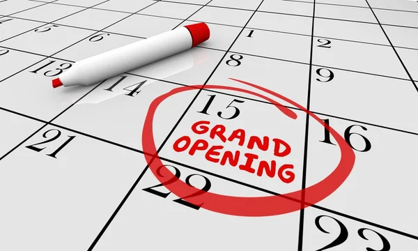 Grand Opening Calendar — Stock Photo, Image