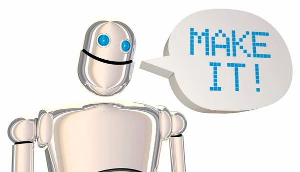 Maken Robot tekstballon — Stockfoto