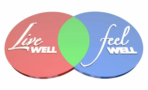 Live Well Feel Well Healthy Lifestyle — Stock Photo, Image