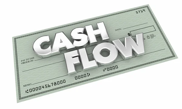 Cashflow inkomst kontrollera — Stockfoto
