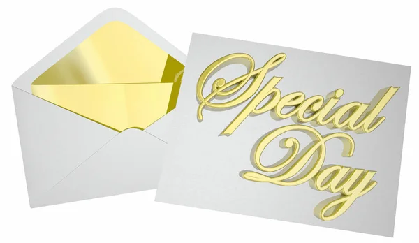 Special Day Invitation and Envelope — Stock Photo, Image