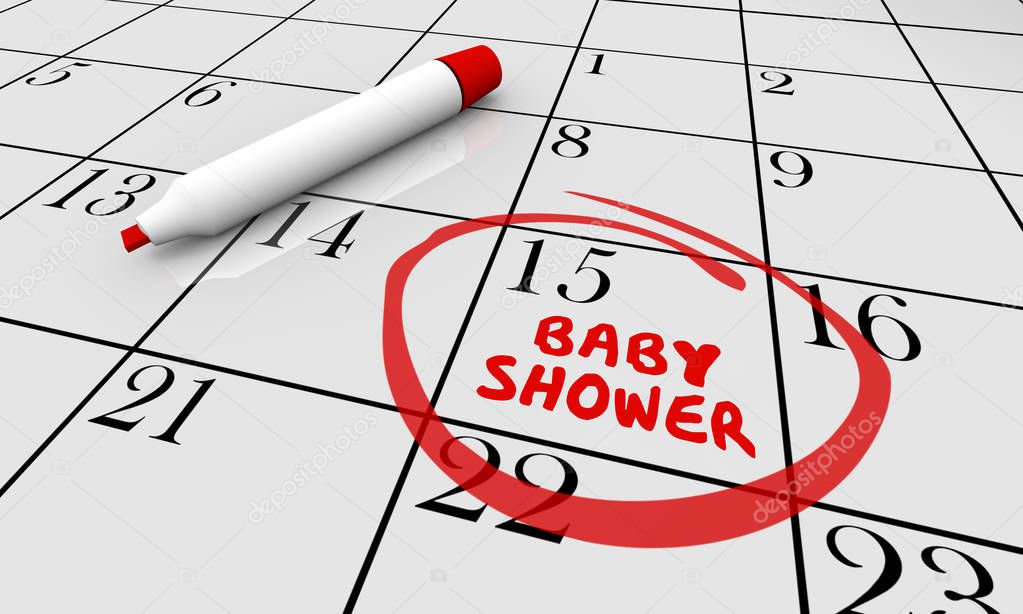 Baby Shower Calendar 
