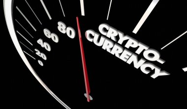 Cryptocurrency hız göstergesi ölçü dijital para  
