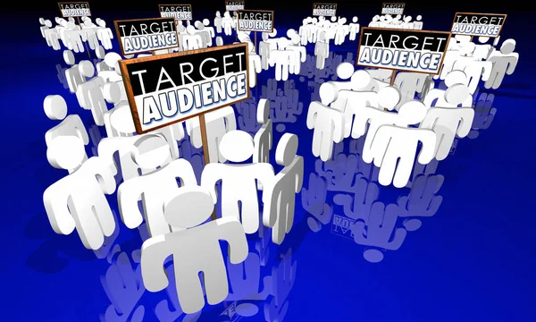 Target Audience Customers Base Signs Groups Illustration — Stock Photo, Image