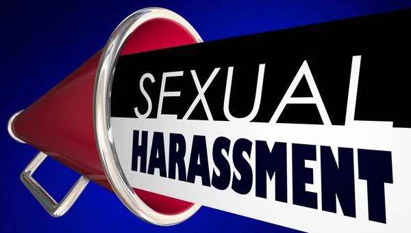 Sexual Harassment Bullhorn Megaphone Call Out Abuse Illustration — Stock Photo, Image