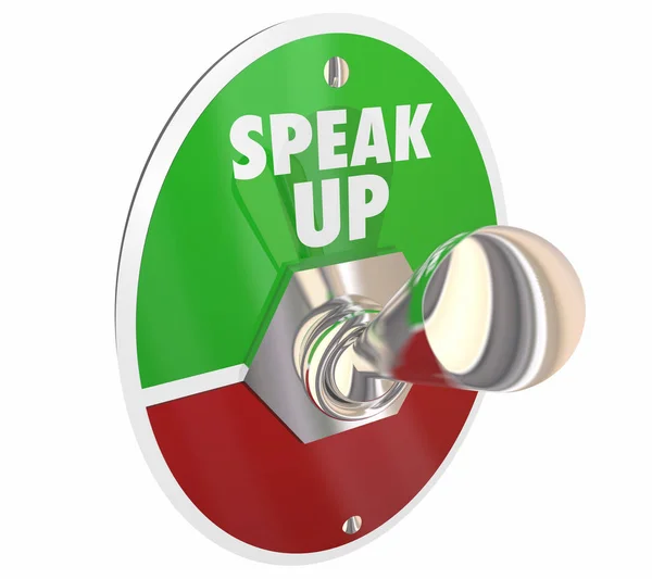 Speak Silence Stand Out Interrupteur Protestation Illustration — Photo