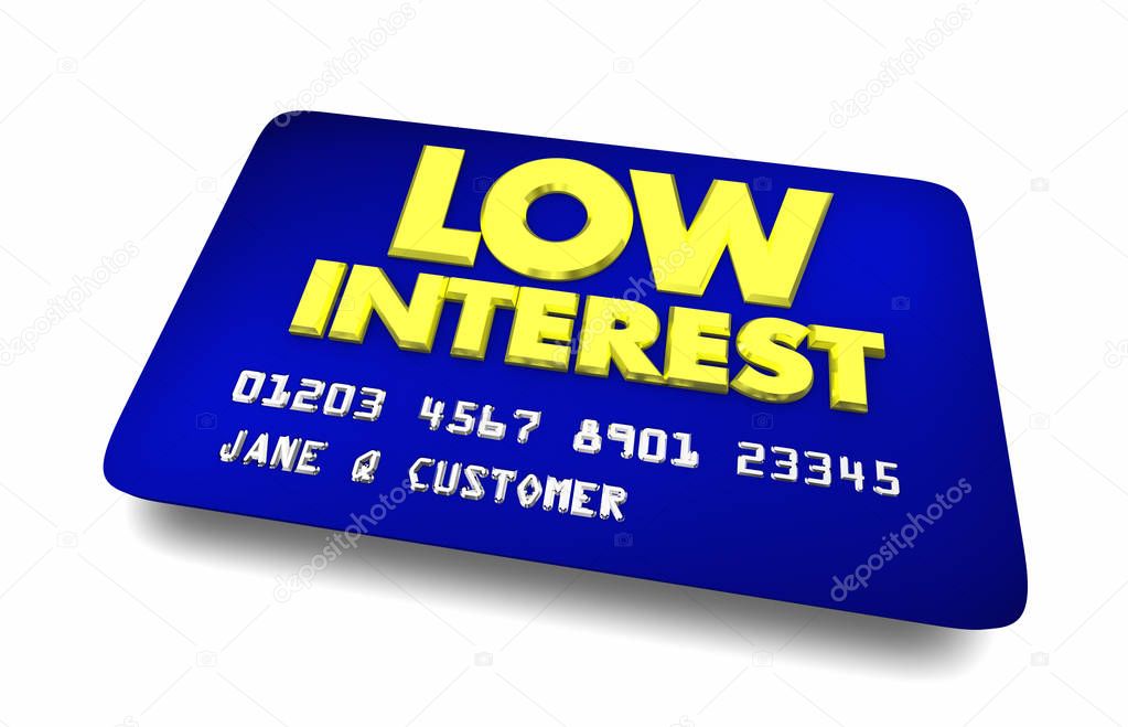 Low Interest Credit Card Best Choice Cheapest Option 3d Illustration