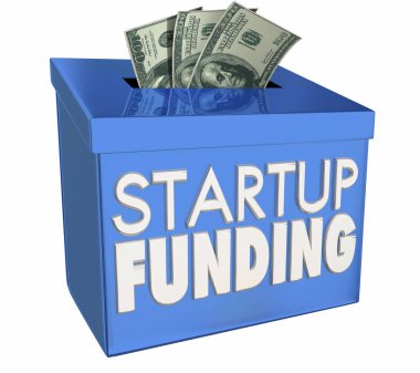 Başlangıç yeni iş para toplamak finansman fonları 3d çizim